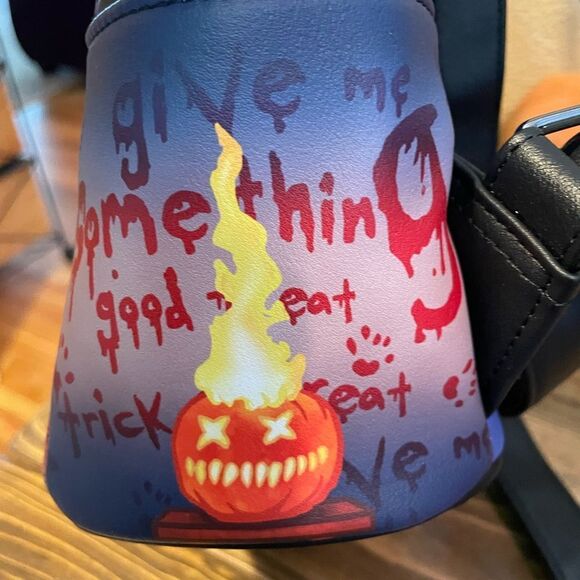 Trick r Treat Loungefly Sam Mini Backpack NWOT Halloween Town Pumpkin Head - Picture 11 of 16